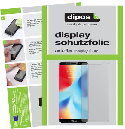 Matte Displayschutzfolie von dipos passend für TP-Link Neffos C9A, präziser Zuschnitt und blasenfrei montiert