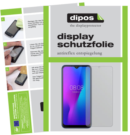 Matte Displayschutzfolie von dipos passend für Ulefone Power 6, präziser Zuschnitt und blasenfrei montiert