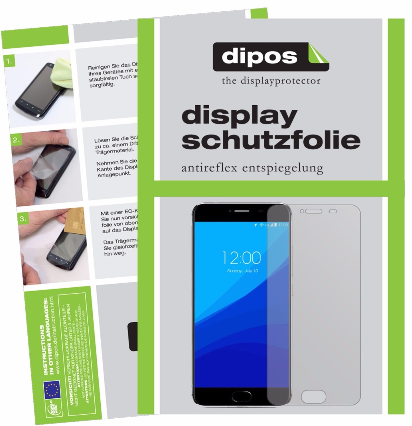 Matte Displayschutzfolie von dipos passend für UMI Z, präziser Zuschnitt und blasenfrei montiert