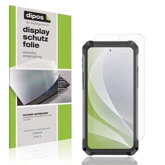 Matte Displayschutzfolie von dipos passend für Unihertz Tank 5, präziser Zuschnitt und blasenfrei montiert