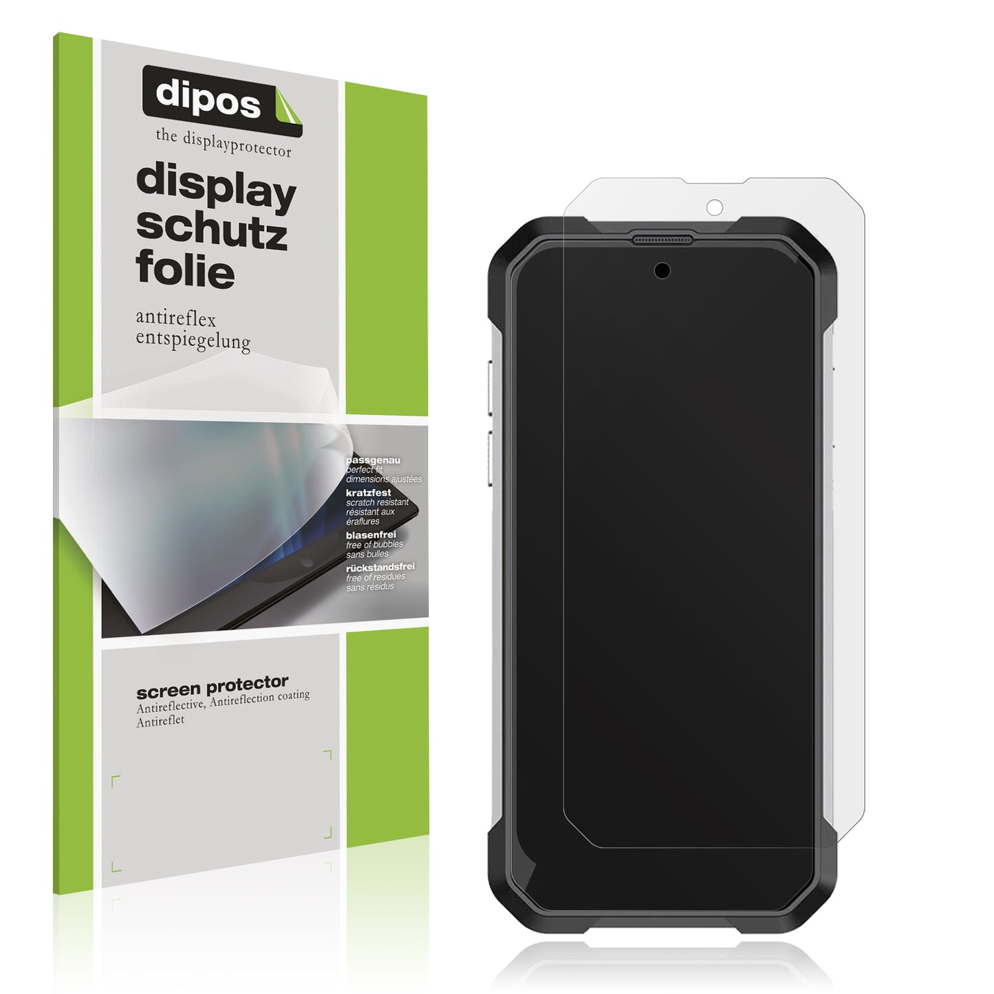 Matte Displayschutzfolie von dipos passend für Unihertz Tank Mini, präziser Zuschnitt und blasenfrei montiert
