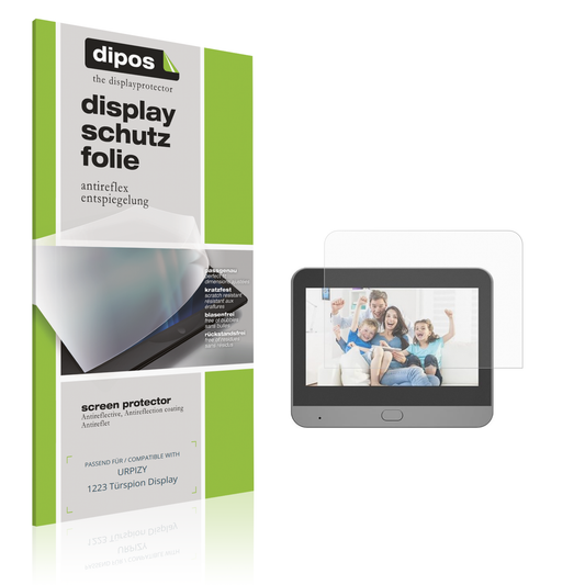 Matte Displayschutzfolie von dipos passend für URPIZY 1223 Türspion Display, präziser Zuschnitt und blasenfrei montiert