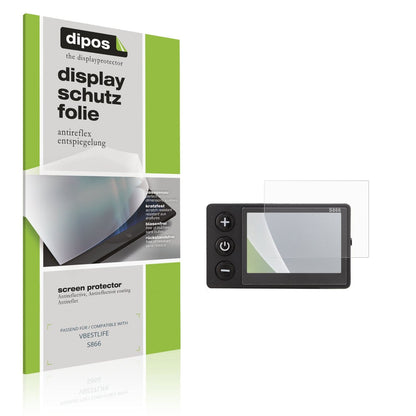 Matte Displayschutzfolie von dipos passend für VBESTLIFE S866, präziser Zuschnitt und blasenfrei montiert
