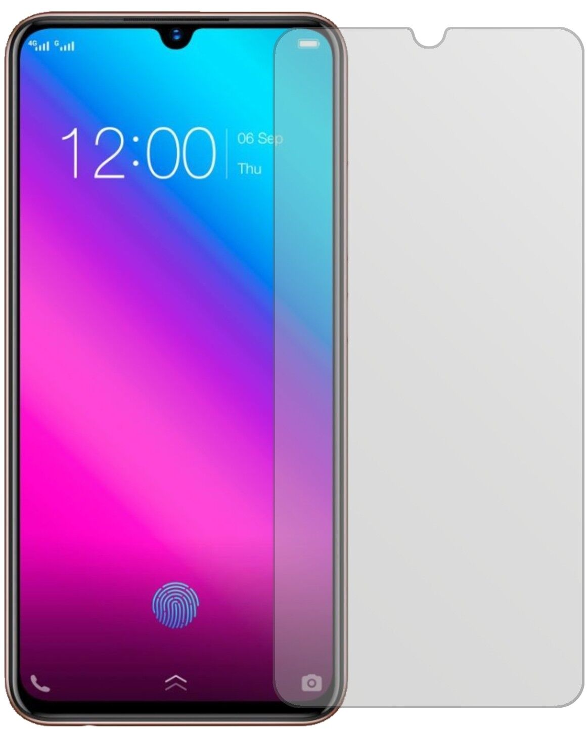 Matte Displayschutzfolie von dipos passend für Vivo V11 Plus, präziser Zuschnitt und blasenfrei montiert