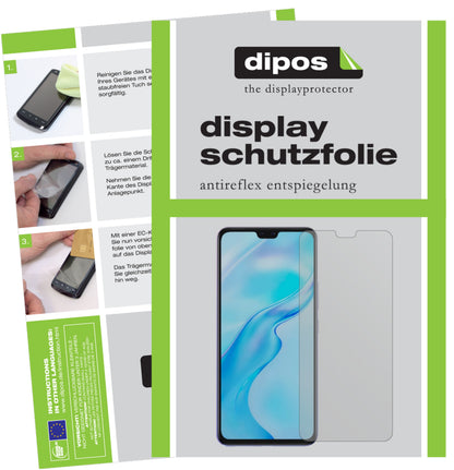 Matte Displayschutzfolie von dipos passend für Vivo V20 Pro, präziser Zuschnitt und blasenfrei montiert