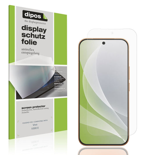 Matte Displayschutzfolie von dipos passend für Vivo X300 E, präziser Zuschnitt und blasenfrei montiert