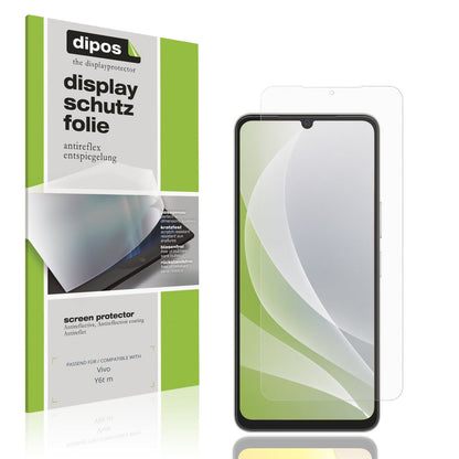 Matte Displayschutzfolie von dipos passend für Vivo Y6t m, präziser Zuschnitt und blasenfrei montiert