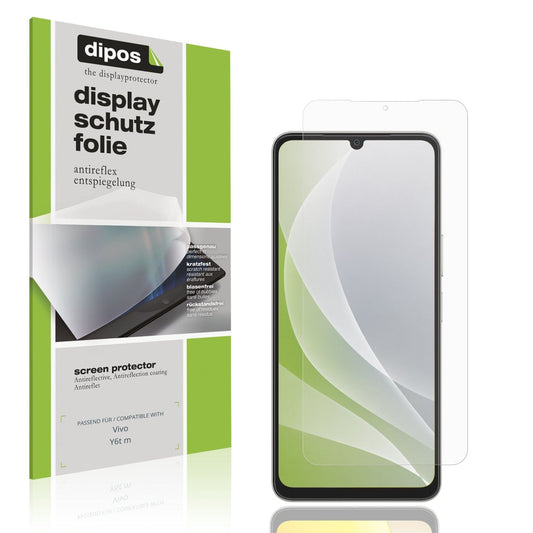 Matte Displayschutzfolie von dipos passend für Vivo Y6t m, präziser Zuschnitt und blasenfrei montiert