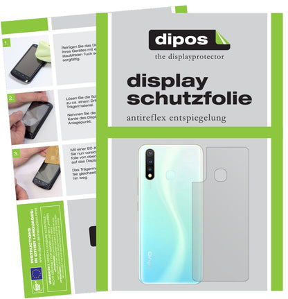Matte Displayschutzfolie von dipos passend für Vivo Z5i Rückseite, präziser Zuschnitt und blasenfrei montiert