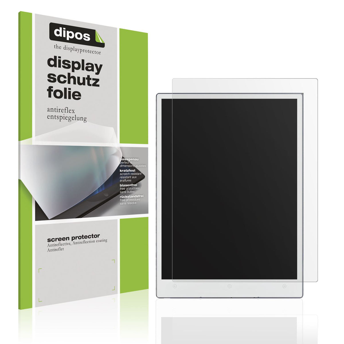 Matte Displayschutzfolie von dipos passend für Viwoods AiPaper Carta 1300, präziser Zuschnitt und blasenfrei montiert