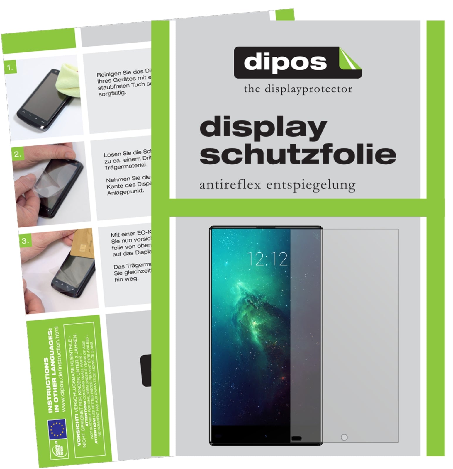 Matte Displayschutzfolie von dipos passend für VKWORLD Mix Plus, präziser Zuschnitt und blasenfrei montiert