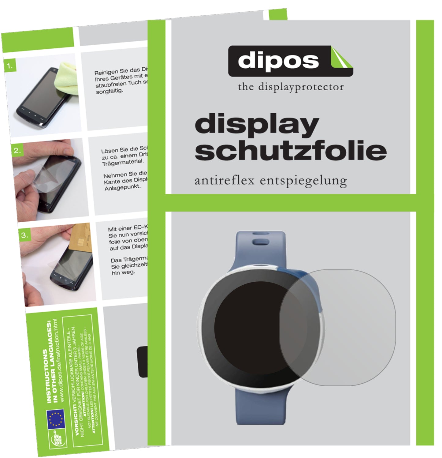 Matte Displayschutzfolie von dipos passend für Vodafone Smart Kids Watch Neo, präziser Zuschnitt und blasenfrei montiert