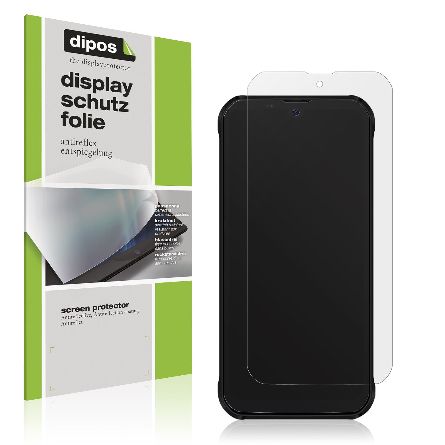 Matte Displayschutzfolie von dipos passend für Volla Phone X, präziser Zuschnitt und blasenfrei montiert