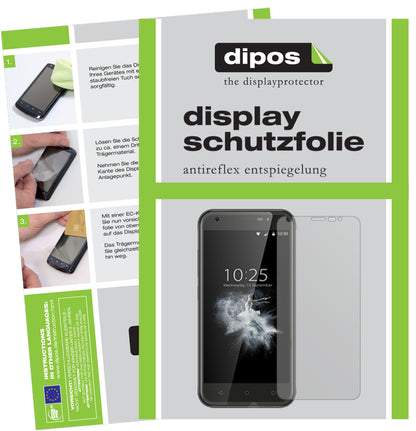 Matte Displayschutzfolie von dipos passend für Wieppo S5, präziser Zuschnitt und blasenfrei montiert