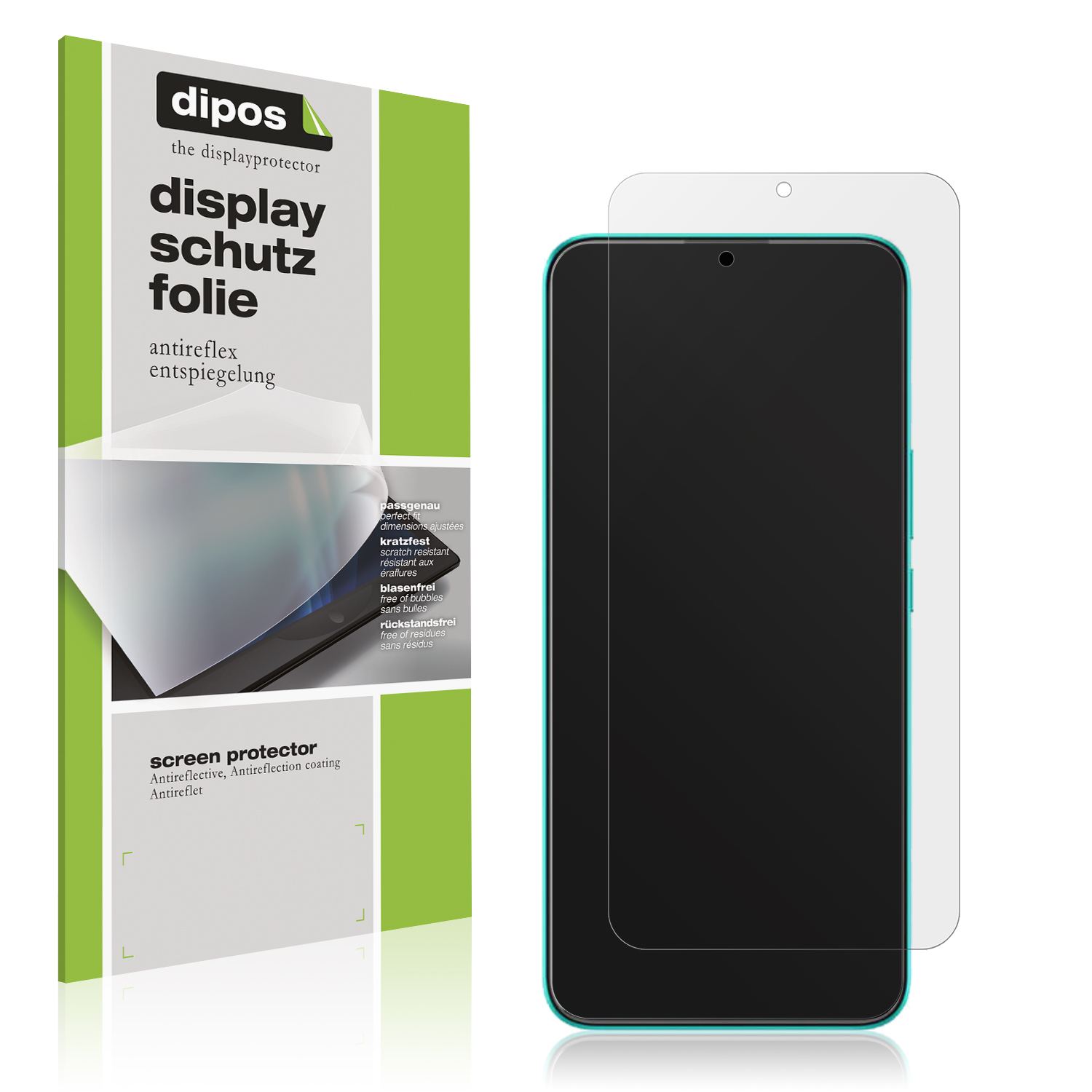 Matte Displayschutzfolie von dipos passend für Wiko T10, präziser Zuschnitt und blasenfrei montiert