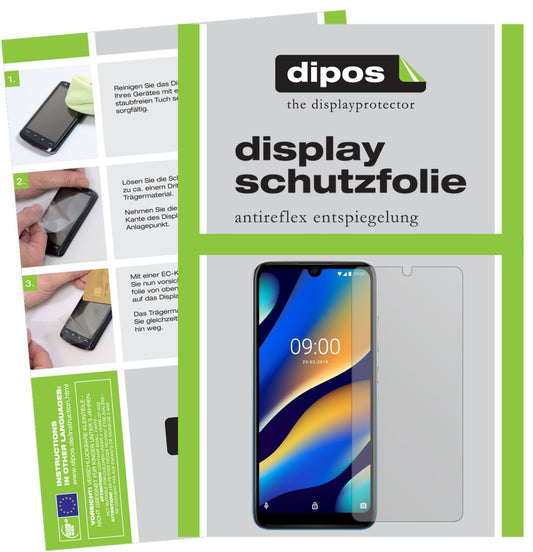 Matte Displayschutzfolie von dipos passend für Wiko View 3 Lite, präziser Zuschnitt und blasenfrei montiert