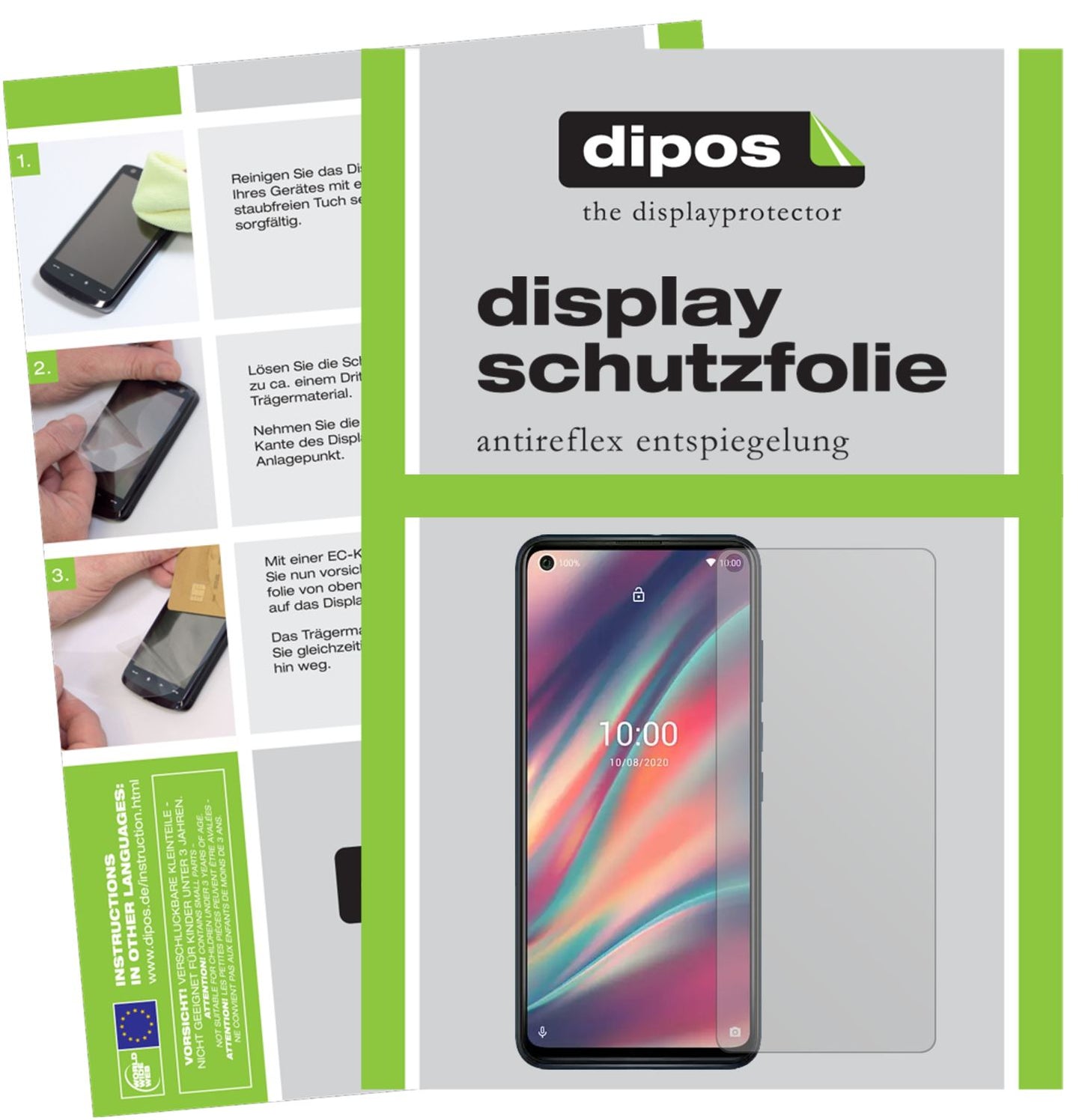 Matte Displayschutzfolie von dipos passend für Wiko View5 Plus, präziser Zuschnitt und blasenfrei montiert