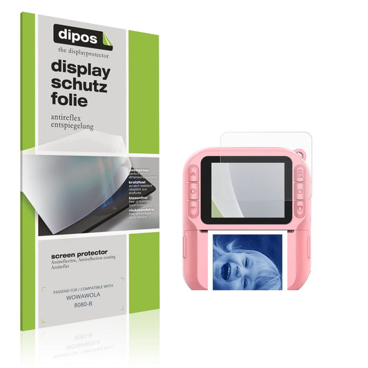 Matte Displayschutzfolie von dipos passend für WOWAWOLA 8080-B, präziser Zuschnitt und blasenfrei montiert