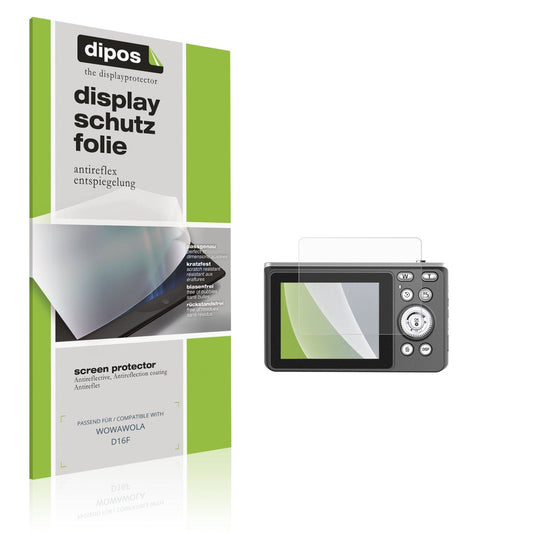Matte Displayschutzfolie von dipos passend für WOWAWOLA D16F, präziser Zuschnitt und blasenfrei montiert