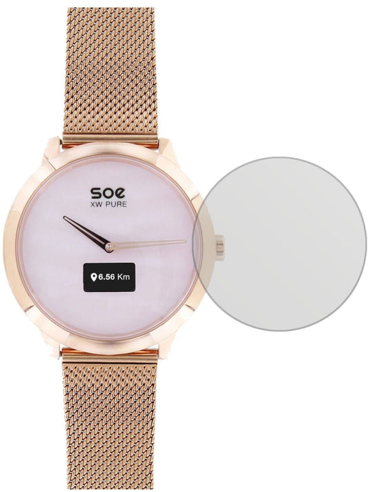 Matte Displayschutzfolie von dipos passend für X-WATCH SOE XW Pure, präziser Zuschnitt und blasenfrei montiert