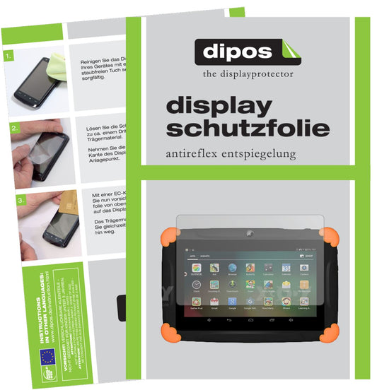 Matte Displayschutzfolie von dipos passend für XGODY T703 7 Zoll, präziser Zuschnitt und blasenfrei montiert