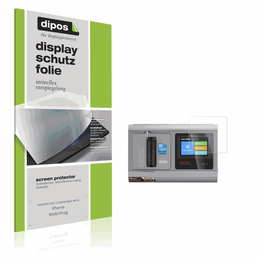 Matte Displayschutzfolie von dipos passend für Xhorse Multi-Prog, präziser Zuschnitt und blasenfrei montiert