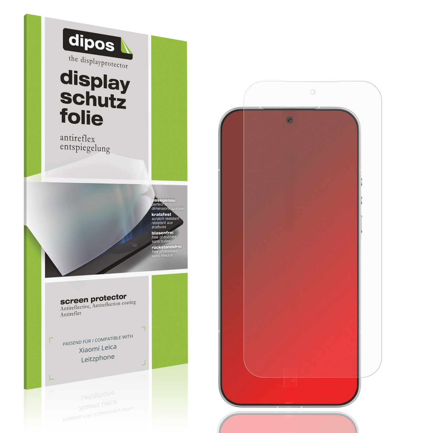 Matte Displayschutzfolie von dipos passend für Xiaomi Leica Leitzphone, präziser Zuschnitt und blasenfrei montiert