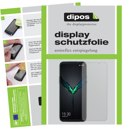 Matte Displayschutzfolie von dipos passend für Xiaomi Black Shark 3S, präziser Zuschnitt und blasenfrei montiert