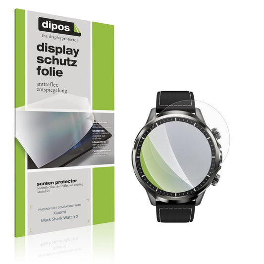 Matte Displayschutzfolie von dipos passend für Xiaomi Black Shark Watch X, präziser Zuschnitt und blasenfrei montiert