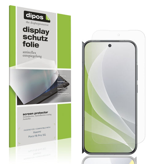 Matte Displayschutzfolie von dipos passend für Xiaomi Poco F8 Pro 5G, präziser Zuschnitt und blasenfrei montiert