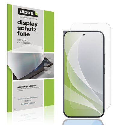 Matte Displayschutzfolie von dipos passend für Xiaomi Redmi K100 Pro, präziser Zuschnitt und blasenfrei montiert
