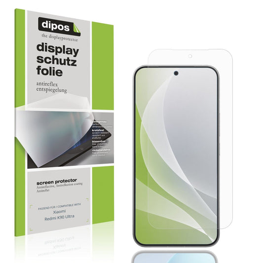 Matte Displayschutzfolie von dipos passend für Xiaomi Redmi K90 Ultra, präziser Zuschnitt und blasenfrei montiert