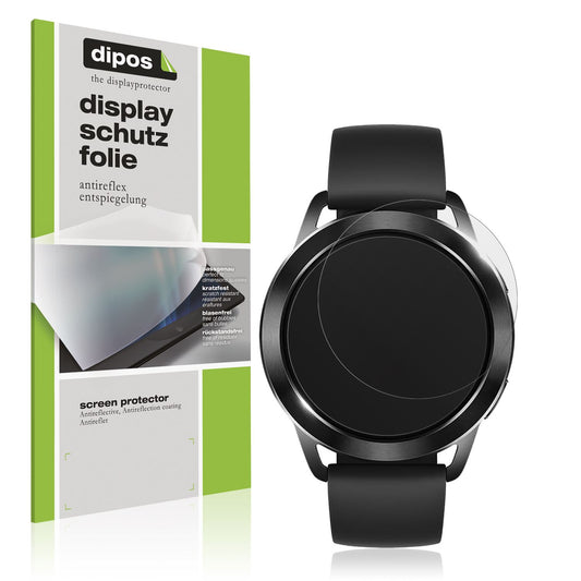 Matte Displayschutzfolie von dipos passend für Xiaomi Watch S3, präziser Zuschnitt und blasenfrei montiert