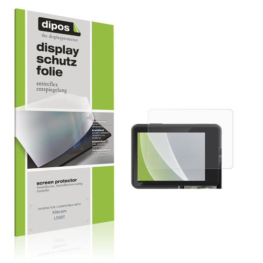 Matte Displayschutzfolie von dipos passend für Xilecam L500T Aussenseite, präziser Zuschnitt und blasenfrei montiert