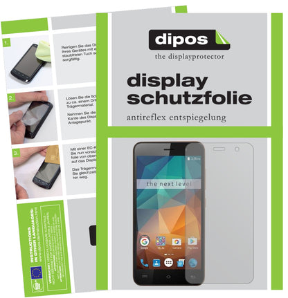 Matte Displayschutzfolie von dipos passend für Xolo Era 2X, präziser Zuschnitt und blasenfrei montiert
