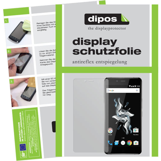 Matte Displayschutzfolie von dipos passend für X OnePlus, präziser Zuschnitt und blasenfrei montiert