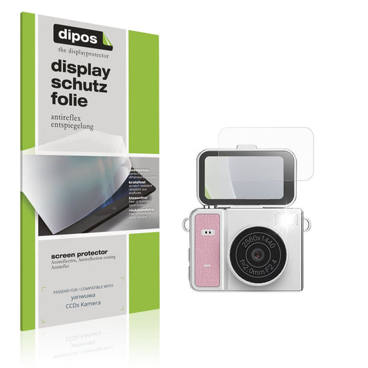 Matte Displayschutzfolie von dipos passend für yanwuwa CCDs Kamera, präziser Zuschnitt und blasenfrei montiert