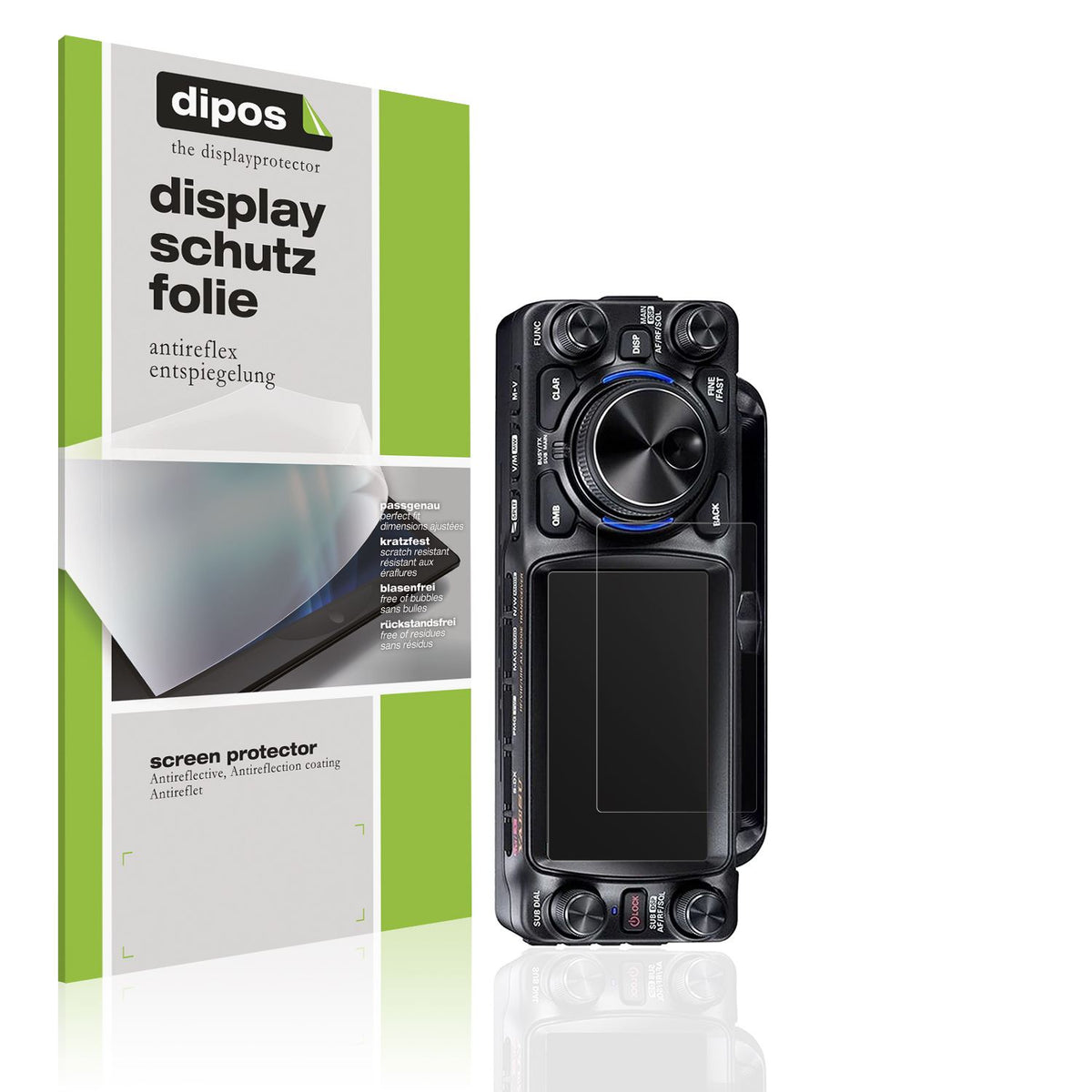 Matte Displayschutzfolie von dipos passend für Yeasu FTX-1, präziser Zuschnitt und blasenfrei montiert
