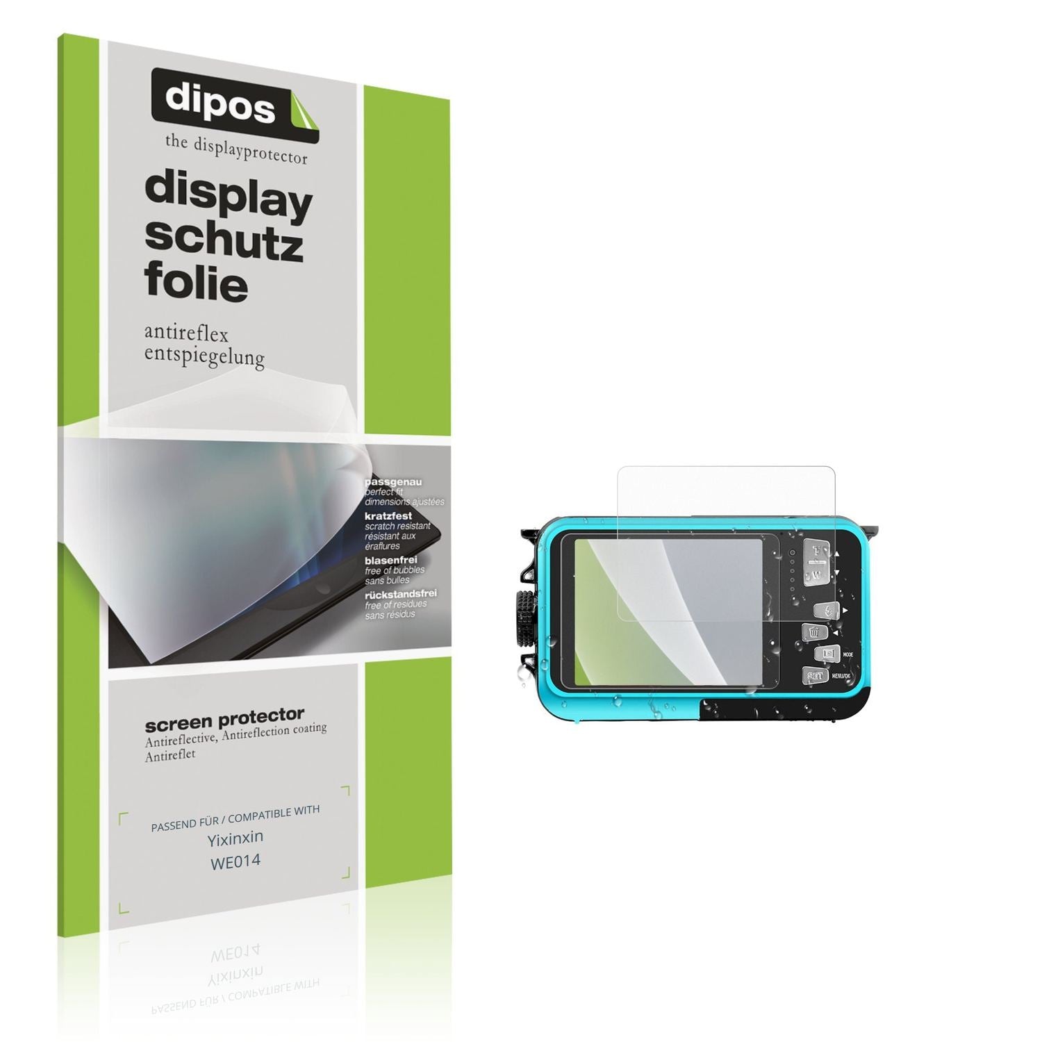 Matte Displayschutzfolie von dipos passend für Yixinxin WE014, präziser Zuschnitt und blasenfrei montiert