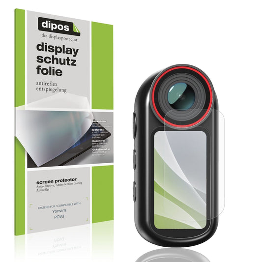 Matte Displayschutzfolie von dipos passend für Yonvim POV3, präziser Zuschnitt und blasenfrei montiert