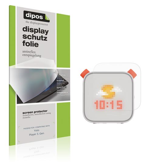 Matte Displayschutzfolie von dipos passend für Yoto Player 3. Gen, präziser Zuschnitt und blasenfrei montiert