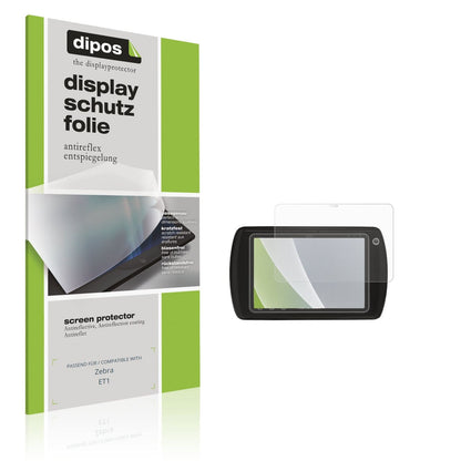Matte Displayschutzfolie von dipos passend für Zebra ET1, präziser Zuschnitt und blasenfrei montiert
