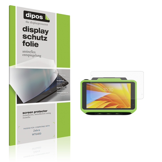 Matte Displayschutzfolie von dipos passend für Zebra WT6400, präziser Zuschnitt und blasenfrei montiert