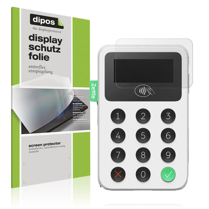 Matte Displayschutzfolie von dipos passend für Zettle Reader 2, präziser Zuschnitt und blasenfrei montiert