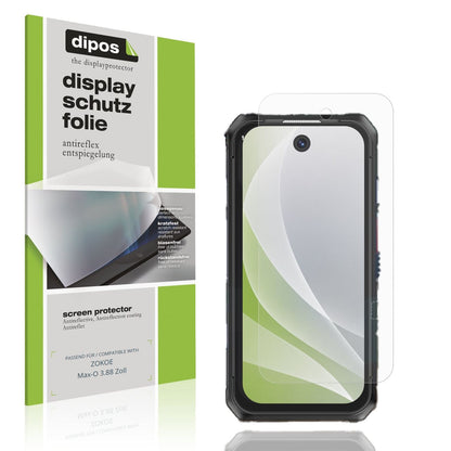 Matte Displayschutzfolie von dipos passend für ZOKOE Max-O 3.88 Zoll, präziser Zuschnitt und blasenfrei montiert