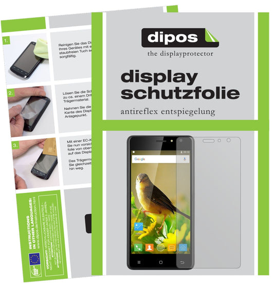 Matte Displayschutzfolie von dipos passend für ZOPO C2, präziser Zuschnitt und blasenfrei montiert