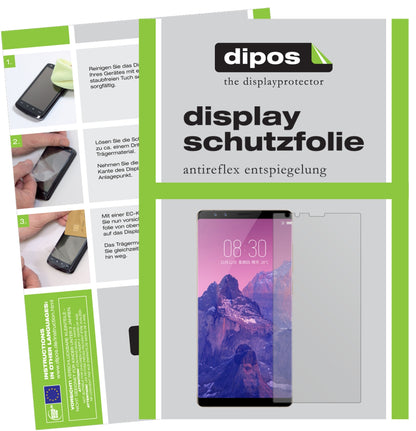 Matte Displayschutzfolie von dipos passend für ZTE Nubia Z17S, präziser Zuschnitt und blasenfrei montiert