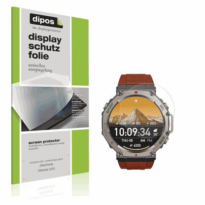 Matte Displayschutzfolie von dipos passend für ZWOIVHE Sekoda GPS, präziser Zuschnitt und blasenfrei montiert