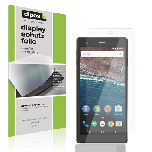 Matte Displayschutzfolie von dipos passend für Scorpion 6x V2, präziser Zuschnitt und blasenfrei montiert