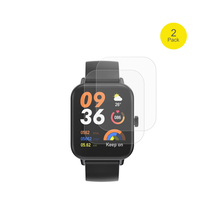 SectorSmartwatch S-07 mit aufgebrachter dipos Flex Schutzfolie, glasklare Darstellung ohne Einschränkungen